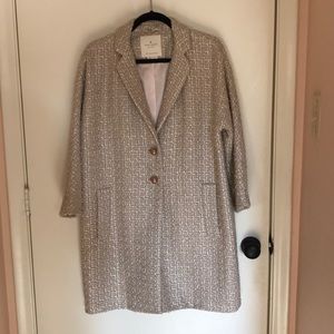Kate spade light pink tweed coat, Chanel style